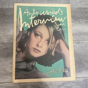 ANDY WARHOL INTERVIEW MAGAZINE  January 1977 JODIE FOSTER VTG Pop Art